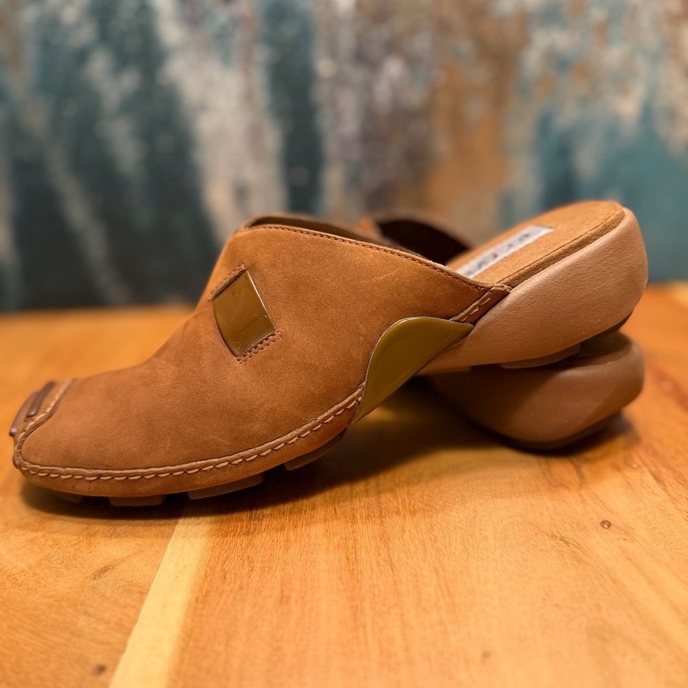 PRIVO by CLARKS Brown Leather Sport Mules - Picture 3 of 12